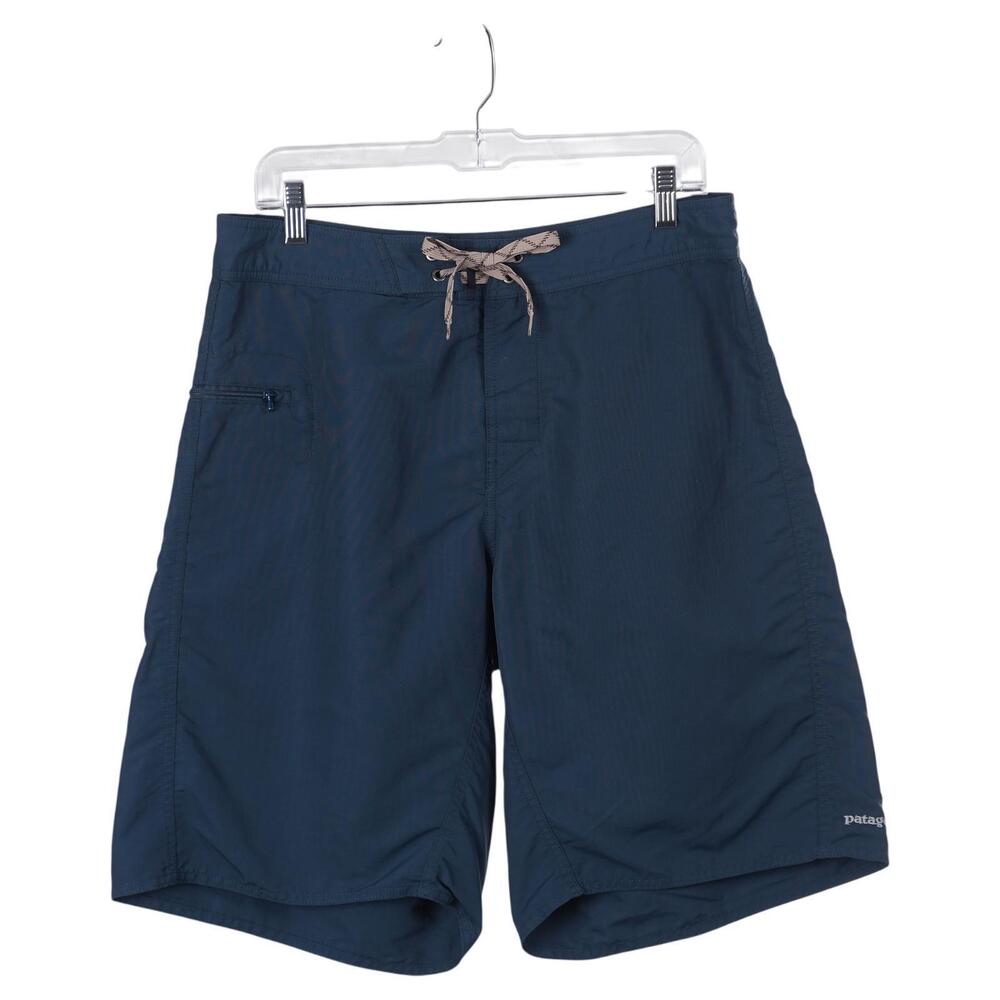 Patagonia Wavefarer Board Shorts Size 33 Deep Space Blue Drawstring #86556